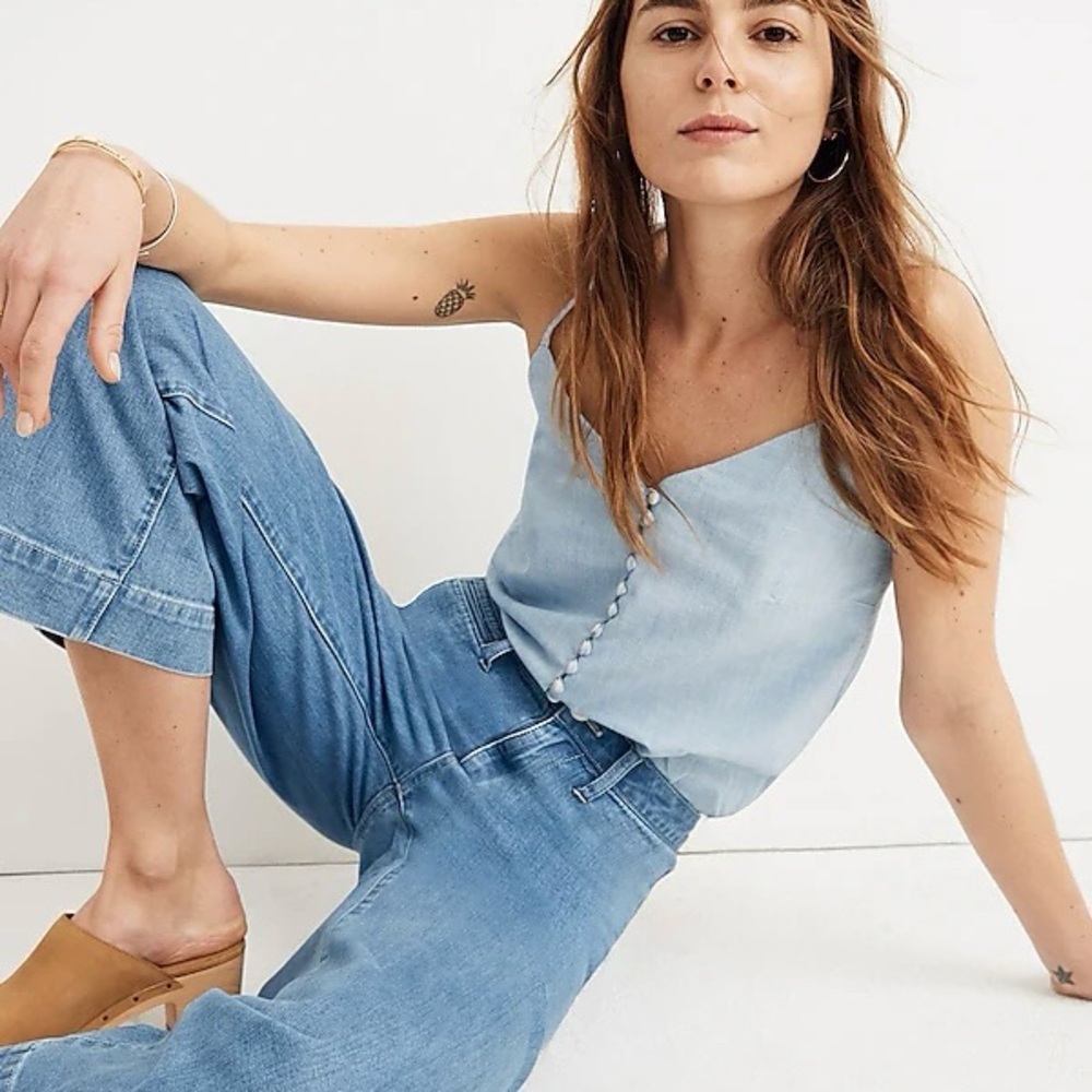 Madewell Emmett Wide-Leg Crop Jeans in Langston Wash